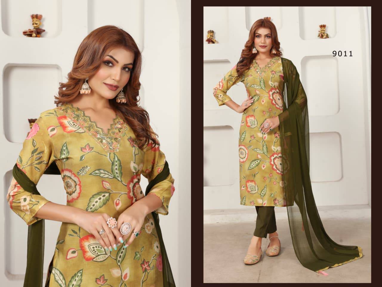 Kashvi Vol-1 BY Moksh International  9008 to 9011 series Stylish Fancy stitched dresses At Wholesale Price